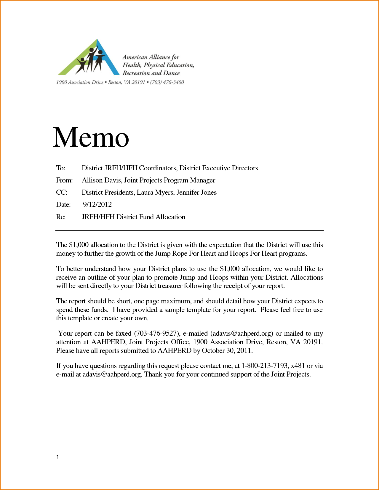 Memo Writing Format