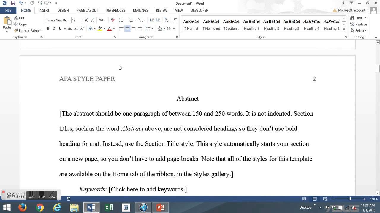 How to write an apa style paper