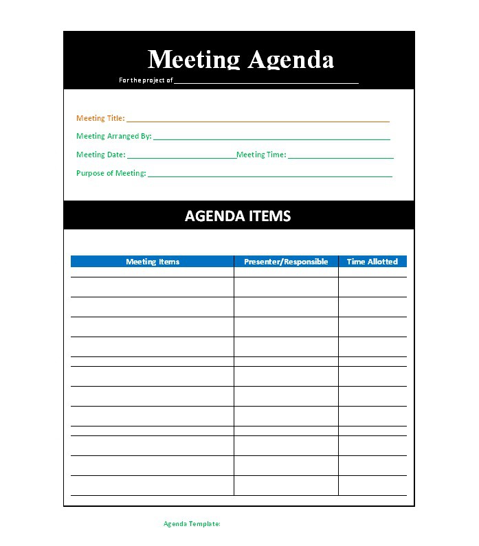 Vendor Meeting Agenda Template