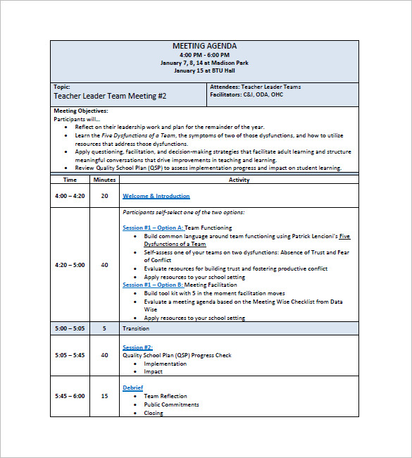 Taking Minutes In A Meeting Template