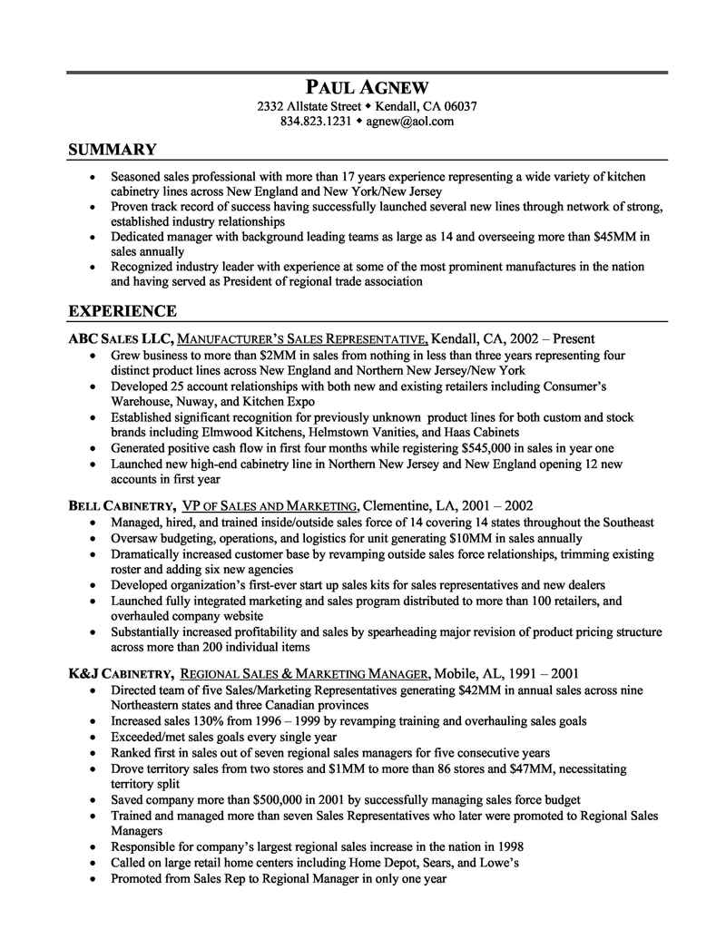 resume summary examples