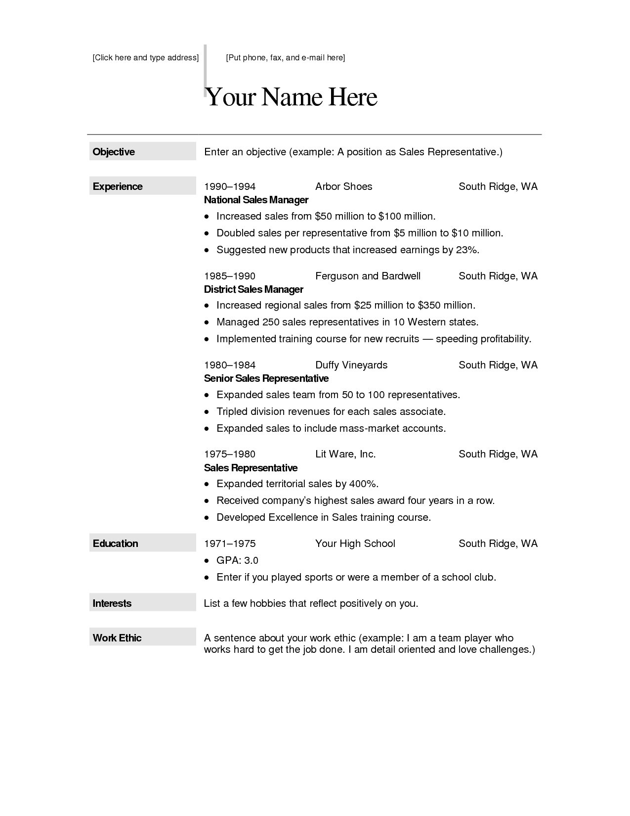 free resume downloads