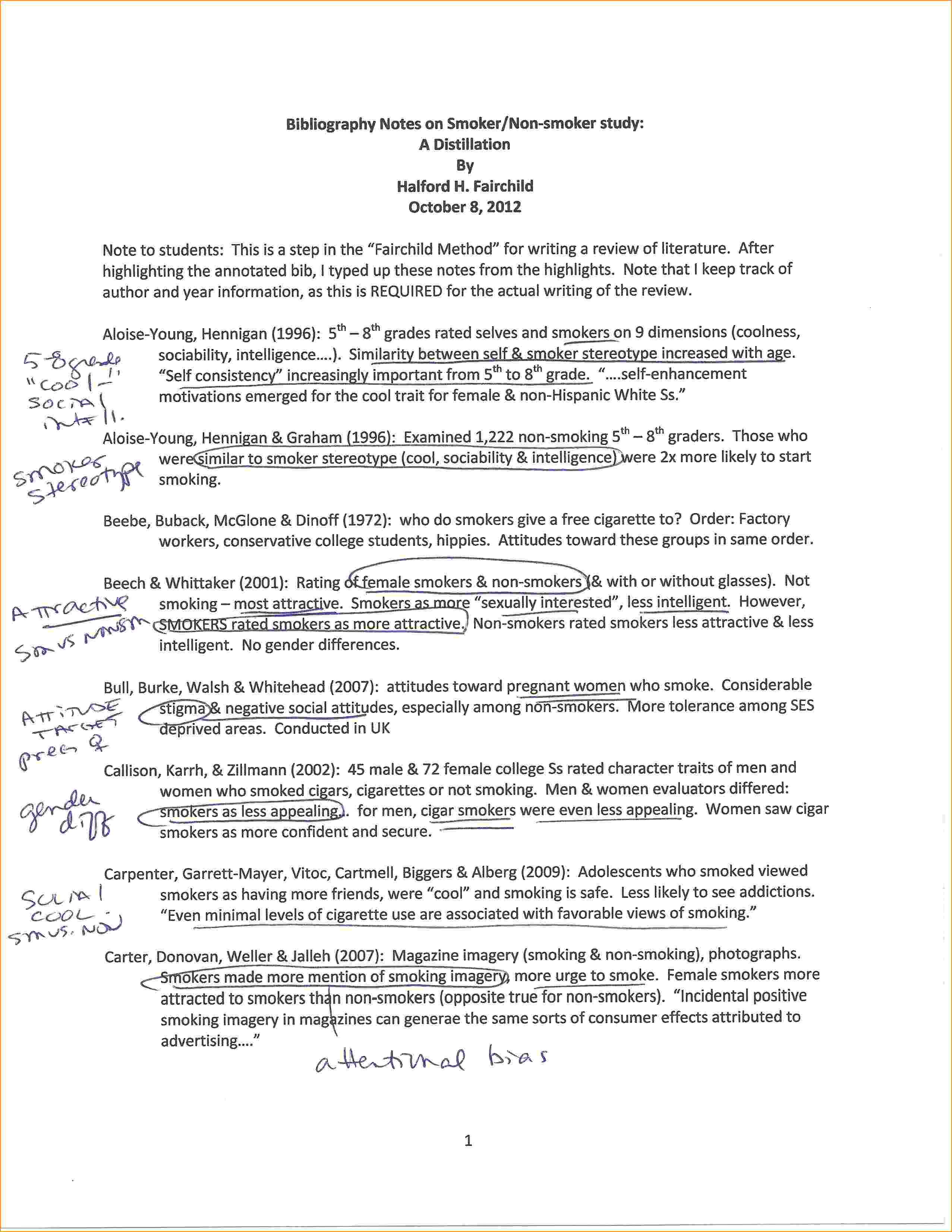 annotated bibliography structure