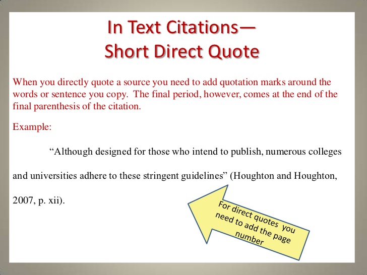 apa intext citation direct quote