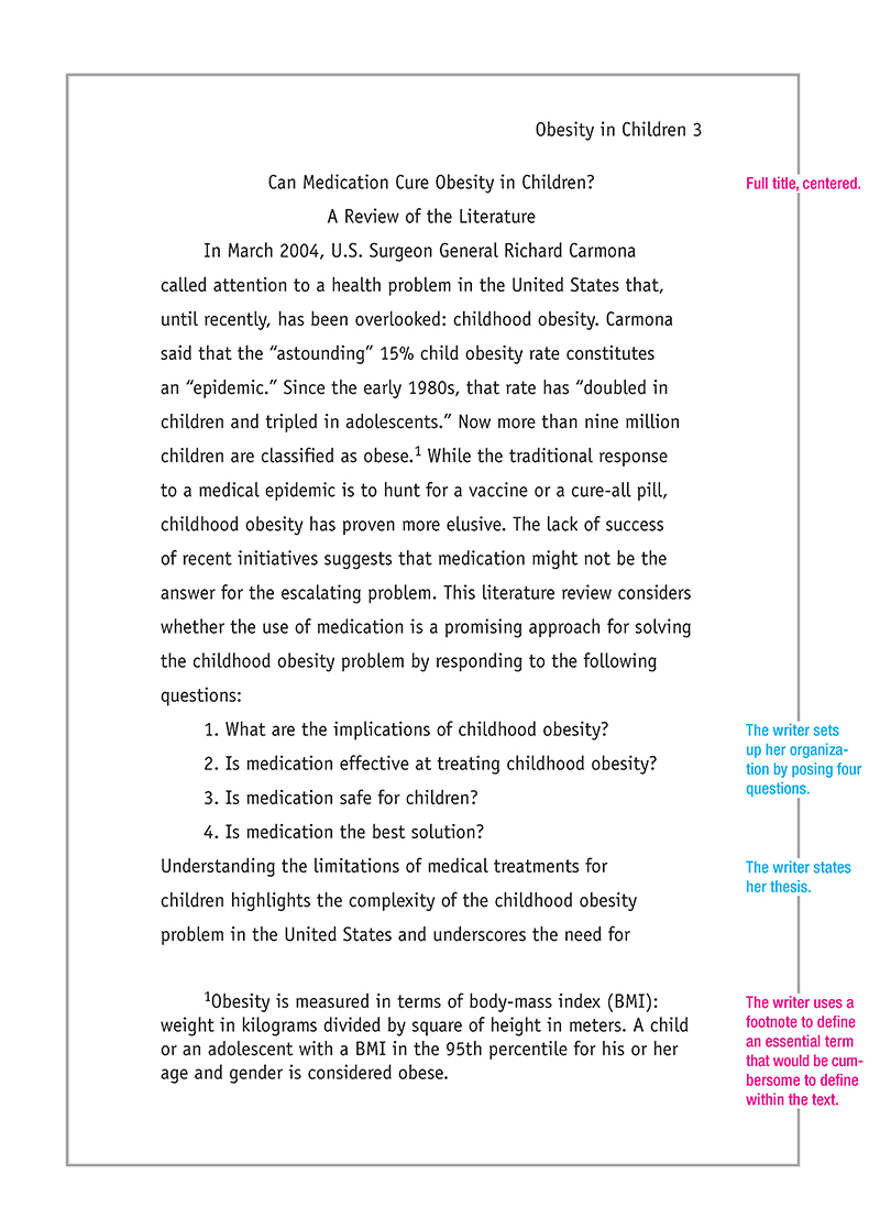 apa format in thesis writing