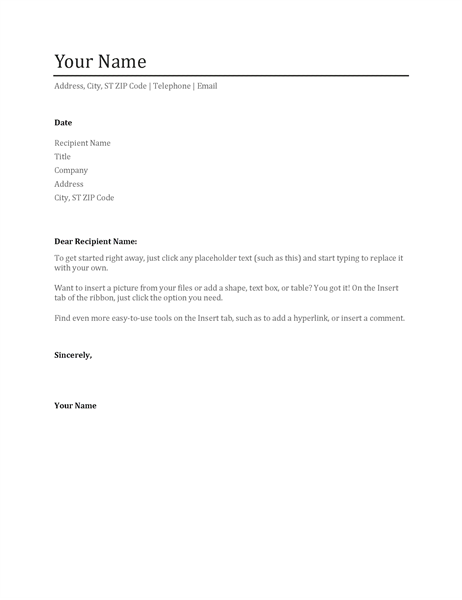 basic cover letter for a resume 3