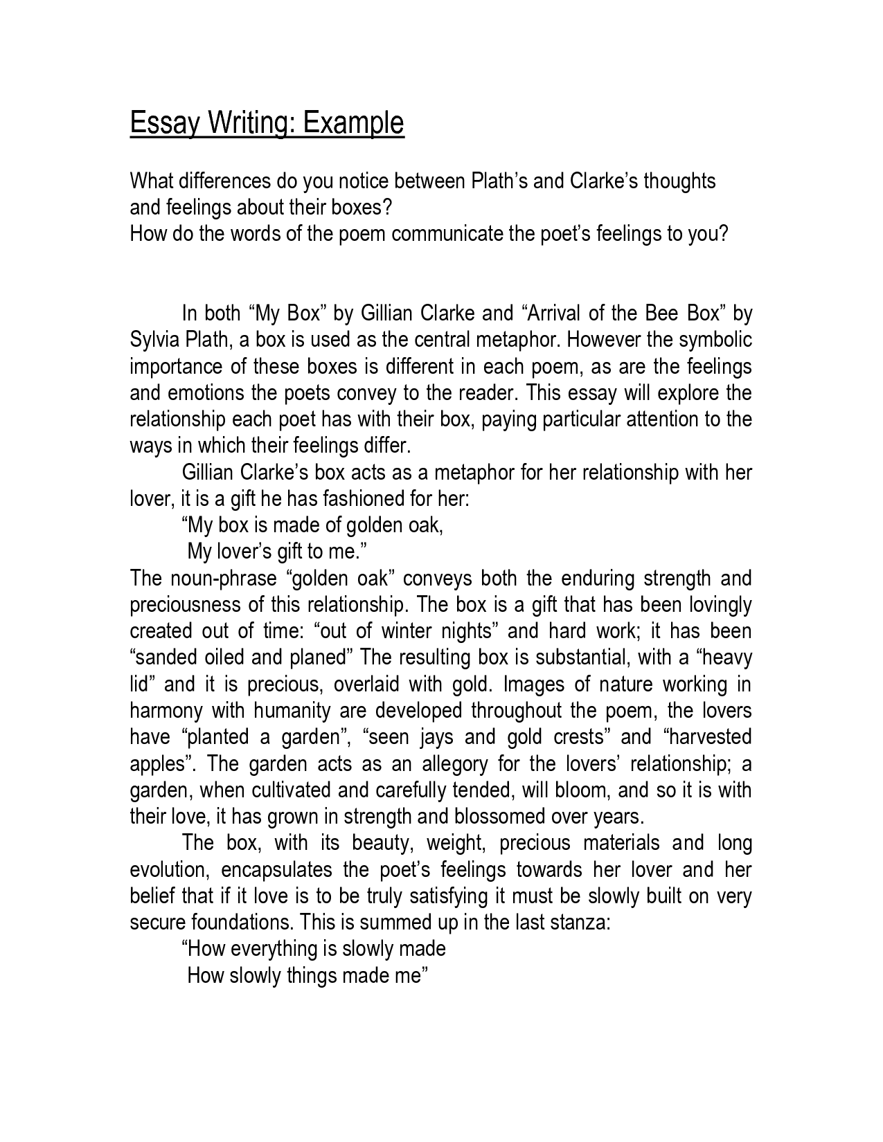 Apr 13, · Teachers and professors use certain key words in essay questions to communicate what they want you to do.For example, an essay question that asks you to “describe” an issue will be different from an essay question that asks you to “argue” a position.Make sure that you identify the key word in each essay question you read%(84).