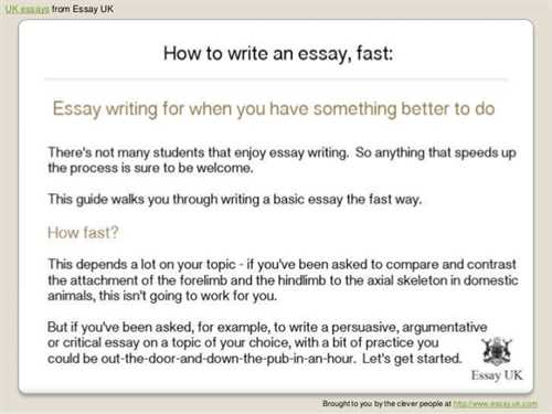 Who can make an essay?