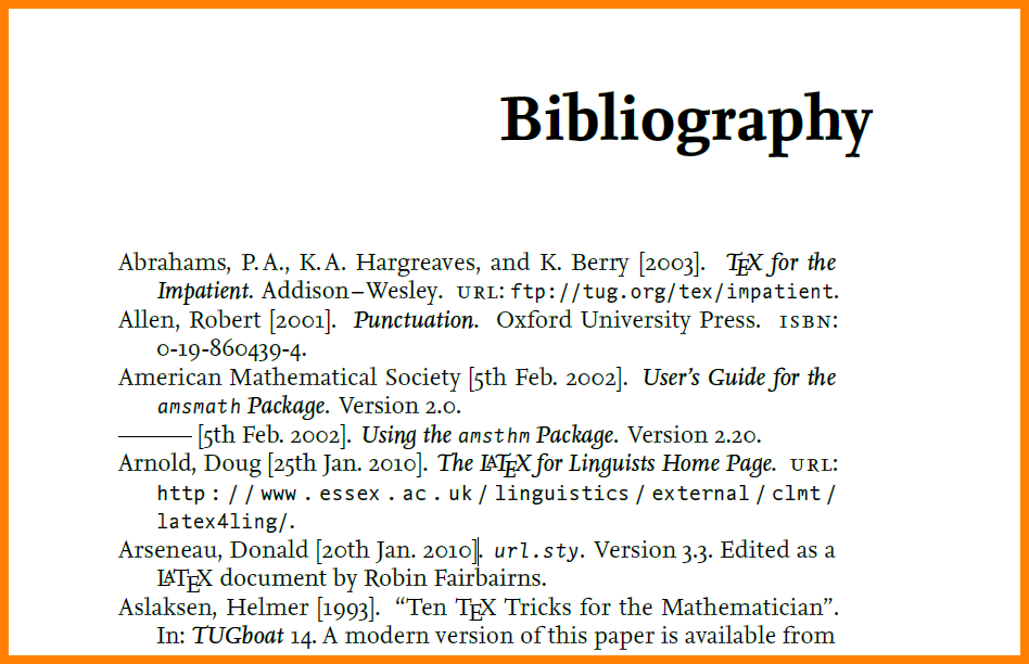 Do write a bibliography