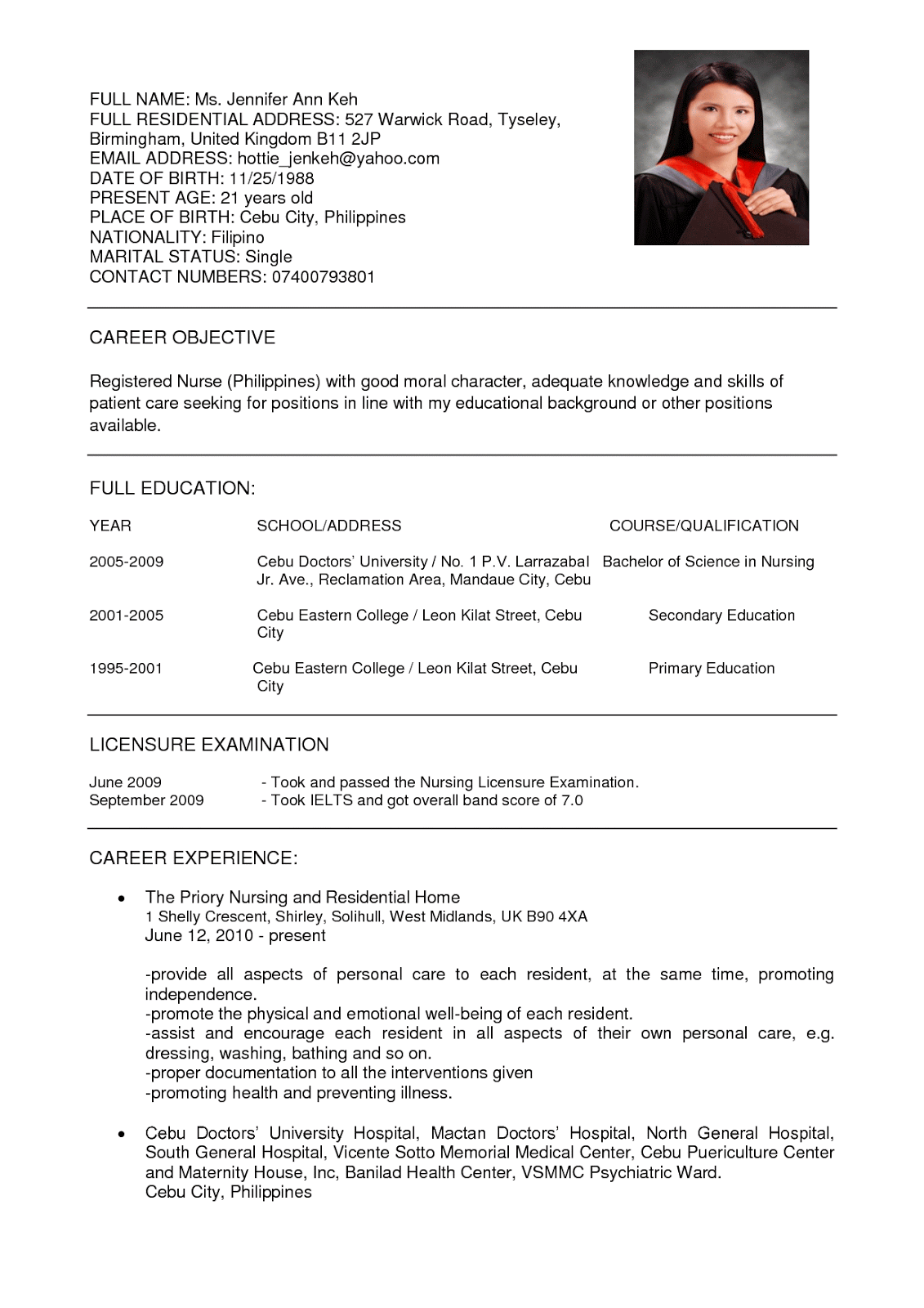 Our collection of resume samples and guides helps you creating a winning resume in just minutes. Sample Of A Cv - Resume for Nurses Sample