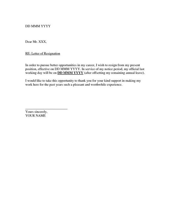 Best Resignation Letter Templates
