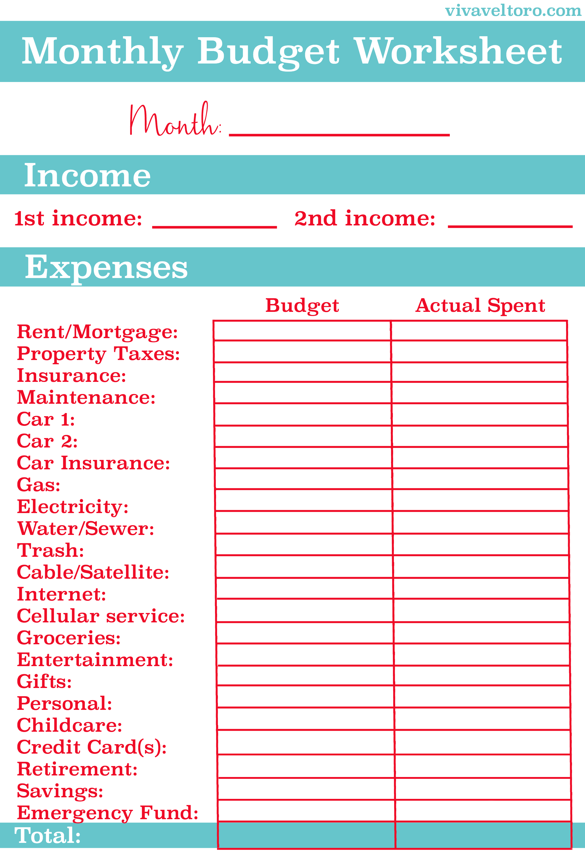 best personal budget