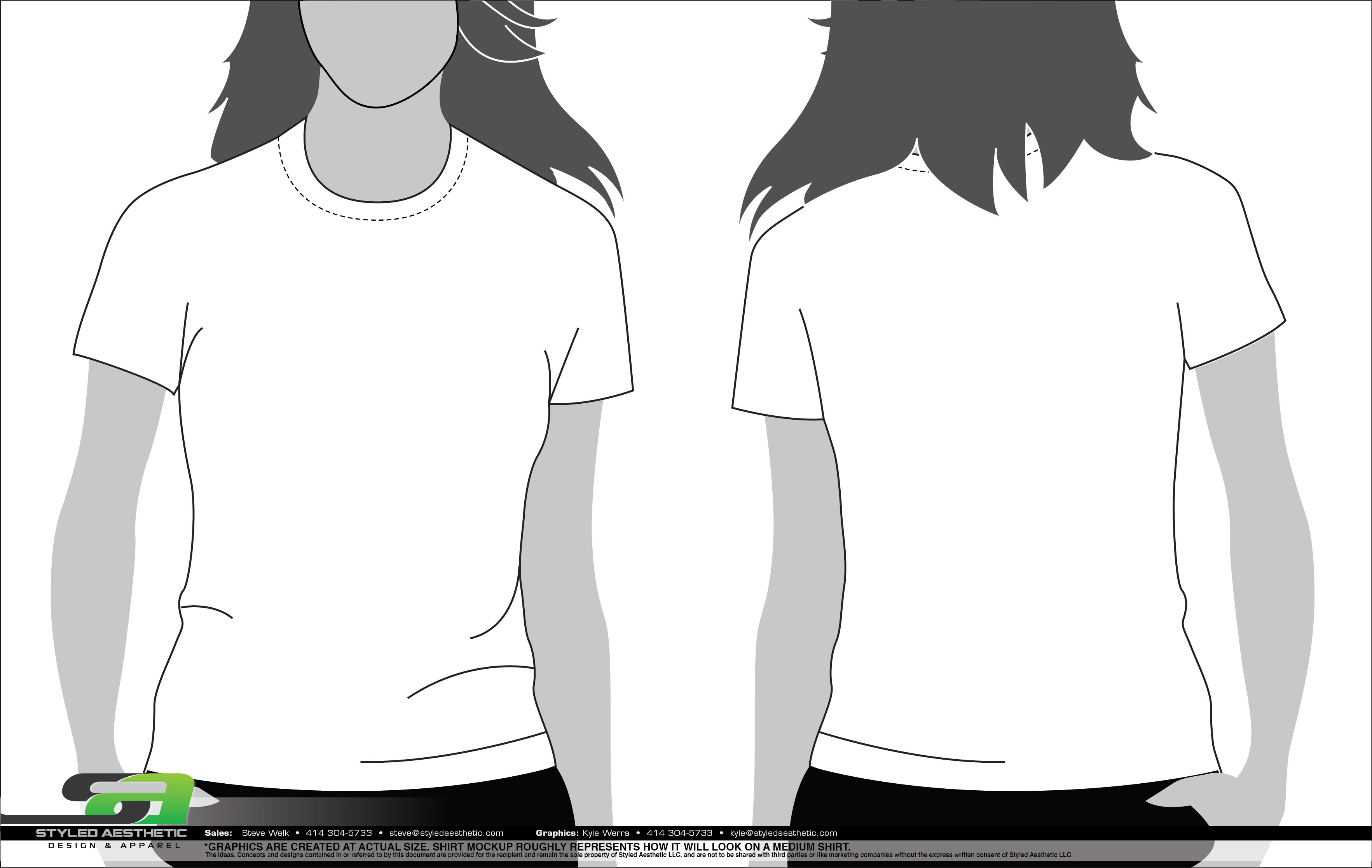 Female Blank T Shirt Template