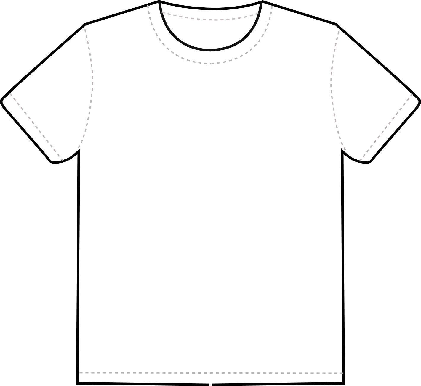 Printable Blank Tshirt Template