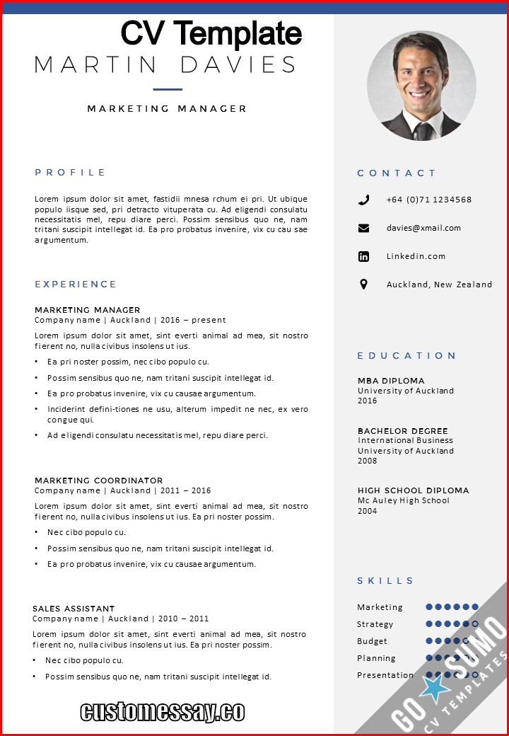 where can you find a cv template