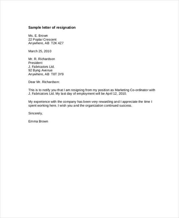 Where can you find a Resignation Letter Template?
